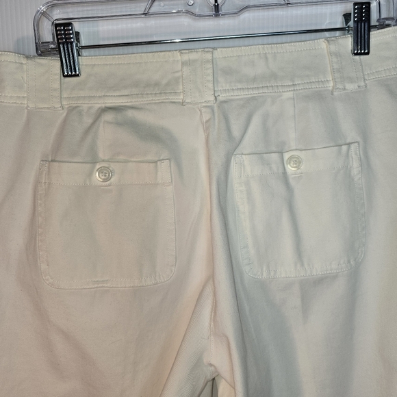 NWT Coldwater Creek White Capri Pants Cotton/Spandex Back Pockets Size 12 - Picture 10 of 13